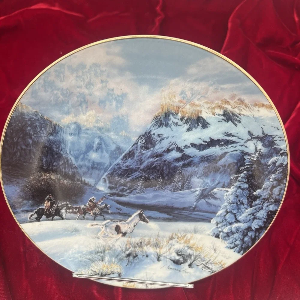 Plate Horses in the snow RunG20-129.1The Wind No. 458 E By Julie Kramer‎ BRADEX